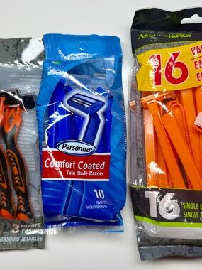 Disposable‎ Razors Lot – 29 Razors (3 Bags) – NEW & Sealed